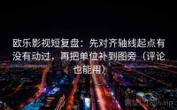 欧乐影视短复盘：先对齐轴线起点有没有动过，再把单位补到图旁（评论也能用）