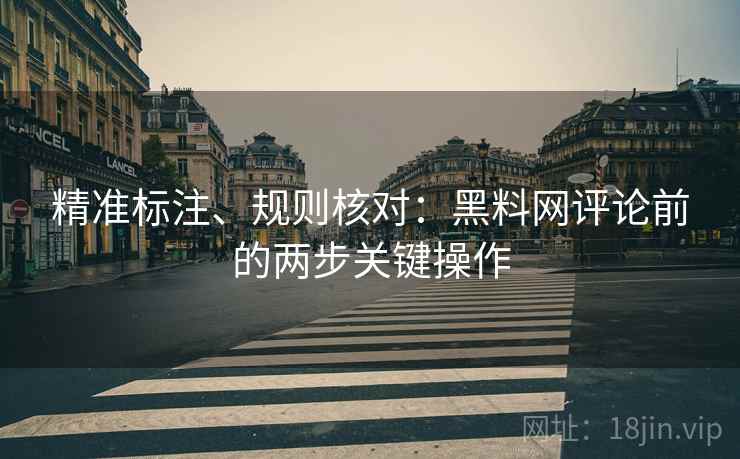 精准标注、规则核对:黑料网评论前的两步关键操作 精准标注、规则核对:黑料网评论前的两步关键操作